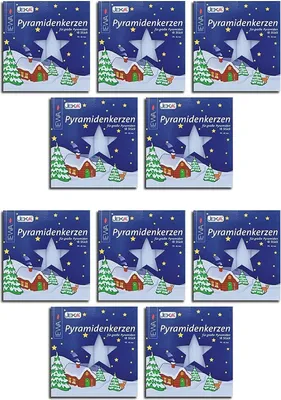 Zdjęcie produktu dla 10 opakowań EWA Jeka - 180 świec piramidek - Ø 17 mm długość 105 mm - 18/100 biały