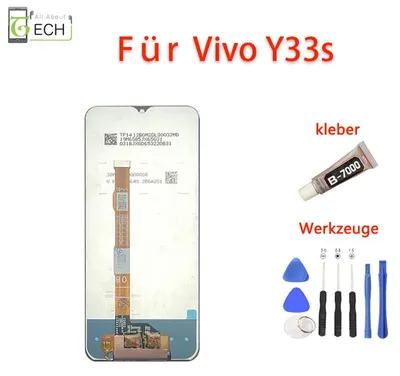 Produktbild von Für Vivo Y33S V2109 LCD Display Bildschirm Touch Screen Schwarz + Werkzeuge