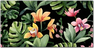 Produktbild von Coloray Bild aus Leinwand 120x60 Leinwand Dekoration - Blumen Pflanzen