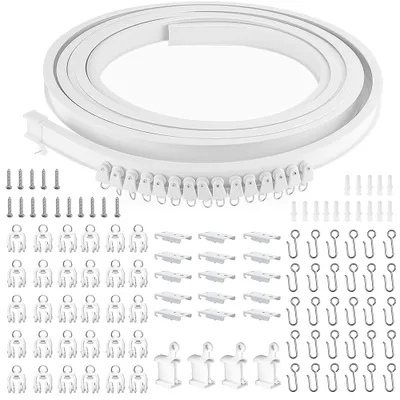 Image de 5m plastique barre en forme de U barre en forme de L barre flexible silencieuse Barre coulissante blanche