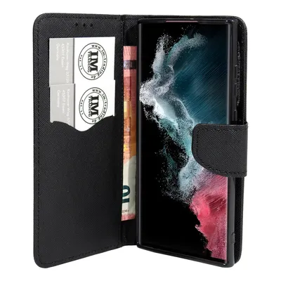 Produktbild von Buch Tasche "Fancy" Standfunktion kompatibel mit Samsung Galaxy A55 5G Schwarz