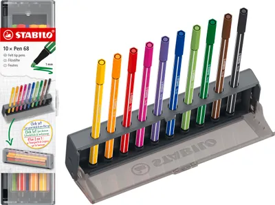 Produktbild von STABILO Pen 68 Filzstifte farbsortiert 10 St.