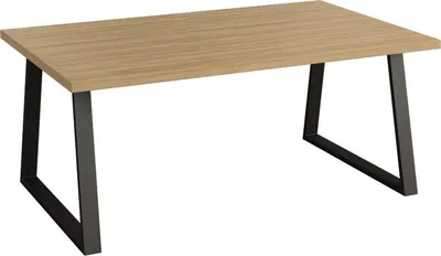 Produktbild von Couchtisch Kastav 36, Farbe: Eiche / Schwarz - 120 x 80 x 50 cm (B x T x H)