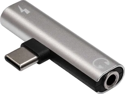Obrázok produktu pre Akyga AK-AD-71, Čierna, Strieborná, USB-C, Mini Jack, Samec, Samica, Hliník