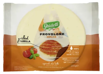 Produktbild von Provolone mild Käse in einer Scheibe zum Grillen 200g - Ghidetti