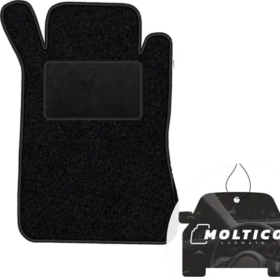Produktbild von moto-MOLTICO Fahrer Fußmatte Auto Velours Fahrerseite Autoteppiche Schwarz Fahrermatte 1-teilig passend für Mercedes-Benz CLK W208 1997-2003