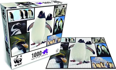Produktbild von WWF Puzzle Pinguine (1000 Teile) Antarktis Puzzel Jigsaw Pinguin