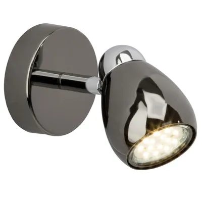 Image de Brilliant LED Wandspot Milano Chrom/Schwarz 3W GU10 250lm 3000K warmweiß schwenkbar