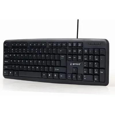 Produktbild von Gembird KB-U-103-ES, Volle Größe (100%), Kabelgebunden, USB, Membran Key Switch, Schwarz