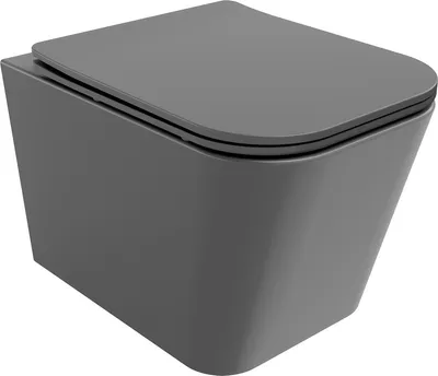 Produktbild von Mexen Teo WC-Schüssel Randlos mit slim Sitz und Absenk-Automatik, duroplast, Dunkelgrau matt - 30854071