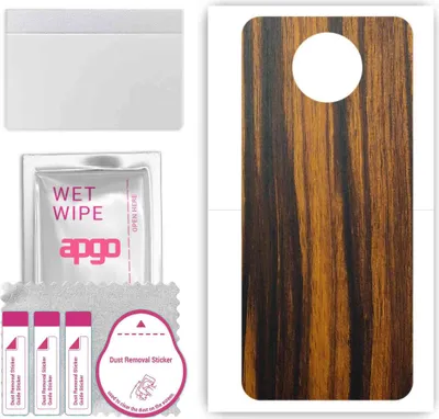 Produktbild von apgo Rückseite Schutzfolie, Skin, kompatibel mit Nokia 8 V 5G UW, Hinten Displayschutzfolie aus Vinylfolie, kratzfest, einfache Montage - Tigerwood