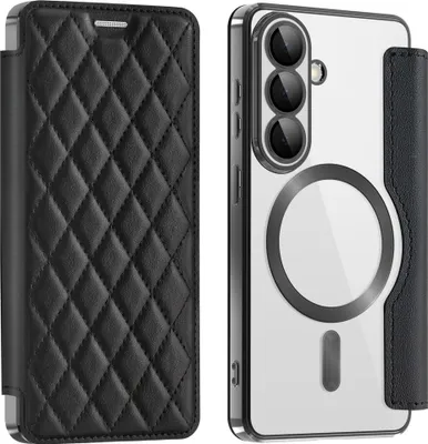Produktbild von Handy Hülle MagSafe für Samsung Galaxy S26 5G RFID Schutz Rhombus Textur Schwarz