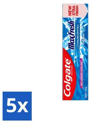 Productafbeelding van 5 x Colgate Max Fresh Cool Mint tandpasta - 100 ml - Voordeelverpakking - 5 stuks