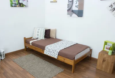 Produktbild von Kiefer Holzbett 90 x 200 cm Eiche