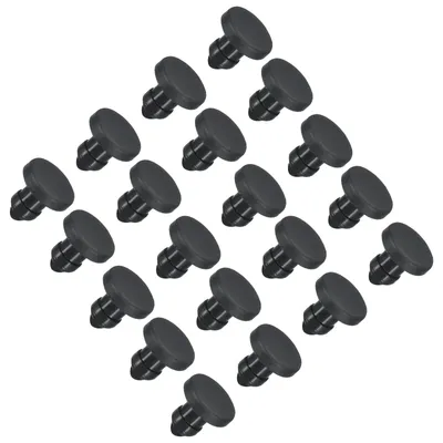 Silikon-Lochstopfen, rund, 3,5 mm, schwarz, 20 Stück