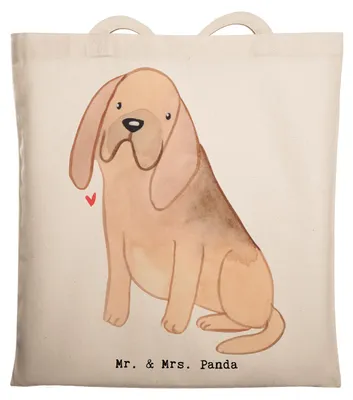 Produktbild von Mr. & Mrs. Panda Tote Bag Bloodhound Moment - Transparent - Geschenk, umhängebeutel, St. Hubertushund, Bluthund, Uni Tasche, Shopping, Chien De Saint Hubert, Laptoptasche