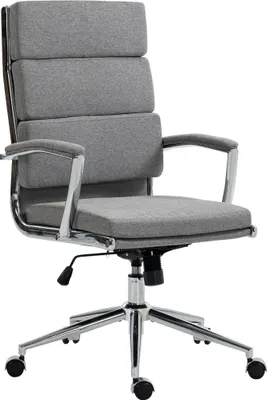 Produktbild von CLP Bürostuhl Cleveland I Echtleder, Kunstleder oder Stoffbezug | Farbe grau Material Stoff