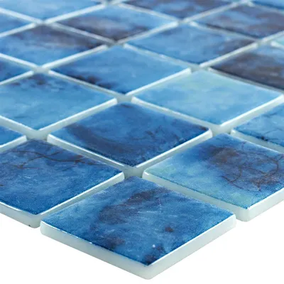 Produktbild von Glas Schwimmbad Mosaik Baltic Blau 38x38mm