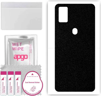 Produktbild von apgo Rückseite Schutzfolie, Skin, kompatibel mit ZTE Blade 20 5G, Hinten Displayschutzfolie aus Vinylfolie, kratzfest, einfache Montage - Mattschwarz