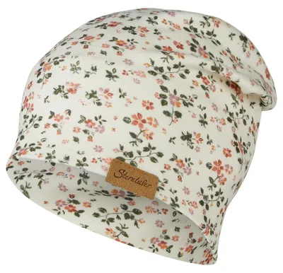 Produktbild von Sterntaler Beanie für Babys und Kinder mit Streublumen-Muster und zwei Tragevarianten