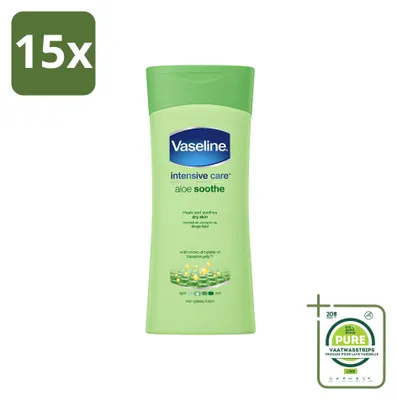 Produktbild von 15 x Vaseline Aloe Soothe Bodylotion - 400 ml - Großpackung - 15 Stücke