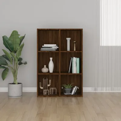 Produktbild von The Living Store Bücherregal/Sideboard Räuchereiche 66x30x98 cm Holzwerkstoff