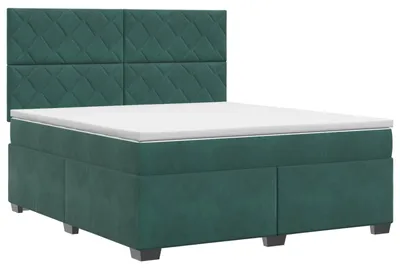 Obrázek produktu pro Skříňová postel s matrací tmavě zelená 140 x 190 cm sametová