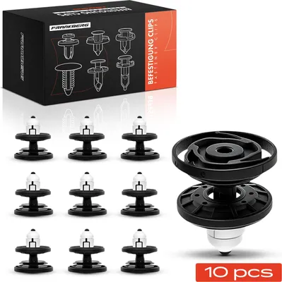 Imagen del producto de Clips de fijación traseros para parachoques, cantidad: 10, compatibles con: VW ID.3 (E11), ID.4 (E21), T-Cross (C11)