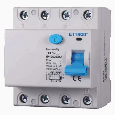 Immagine prodotto di ETTROIT JX344068 Interruttore Differenziale Puro 4P 40A 300mA 380V-6KA CLASSE A