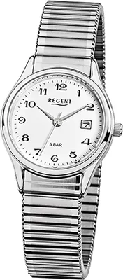 Produktbild von Regent Damen-Uhr Analog Quartz Stahlgehäuse Metall Zugband F-893