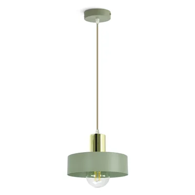 Produktbild von LUXOLAR Pendelleuchte Salbeigrün Ø20 cm – Moderne LED Hängelampe E27, minimalistische Deckenlampe für Flur, Küche, über Tisch & Arbeitsplatte