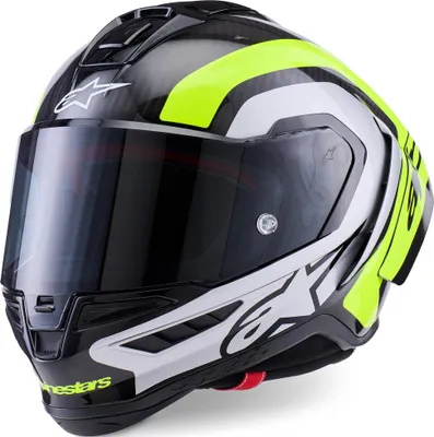 Image de Casque Alpinestars Supertech R10 Arius, noir/blanc/jaune fluo, XL (61/62)