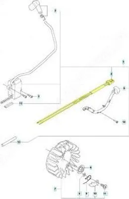 Image de Installation électrique Husqvarna 555, 560, 562, Jonsered CS2258, CS2260/CS2260 WH