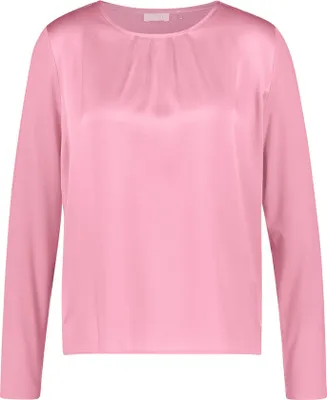 Produktbild von Gerry Weber Gerry Weber Damen Langarmshirt mit Satinfront figurumspielend uni 2003-58-00045