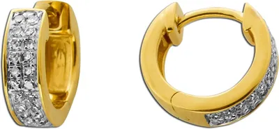 Produktbild von Helix Creolen Gold 585 14K Natur Diamanten 0.12ct