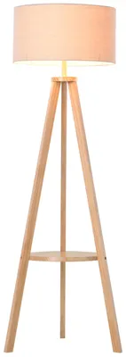 Produktbild von HOMCOM Stehlampe Tripod Ablage Standleuchte Stehleuchte Bodenlampe