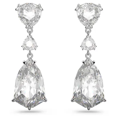 Produktbild von Swarovski Mesmera Drop-Ohrhänger für Damen, Weiß, Rhodiniert, Artikelnummer 5652038