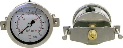 Produktbild von AFRISO Rohrfeder-Manometer axial Edelstahl Messing