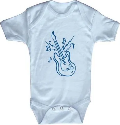 Produktbild von Baby-Body mit Print - Rock on - 12474 - weiß - Gr. 3-24 Monate Größe - 6-12 Monate