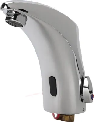 Imagen del producto de Grifo automático sin contacto para lavamanos de baño, de cobre, con sensor de movimiento inteligente, para agua caliente y fría, ideal para uso doméstico y comercial