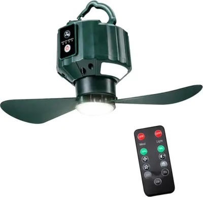 Obrázek produktu pro RealG RC-K-1484 Přenosný závěsný LED ventilátor s dálkovým ovládáním USB, 5200 mAh