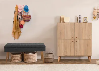 Obrázok produktu pre Skye Decor, Multilux - 200 - 1053, predsieňová zostava nábytku, Sonomo, 100 % MELAMÍNOM POTRIEBENÉ PANELY, 95 x 36 x 111 cm