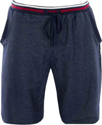 Produktbild von hajo Herren Sweatshorts - Stretch, Bermuda, Kontrastbund, Baumwolle merzerisiert Blau S
