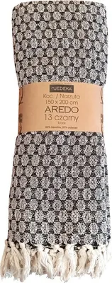 Obrázek produktu pro Bavlněný přehoz s třásněmi, boho styl Aredo 150x200cm Béžová 13