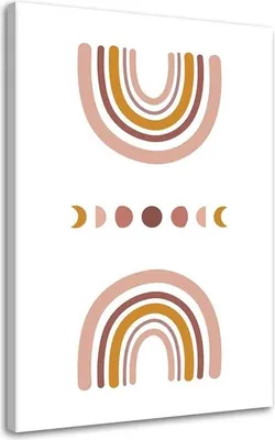 Produktbild von Leinwandbild regenbogen 70x100 cm Feeby rosa wandbild bereit zum aufhängen