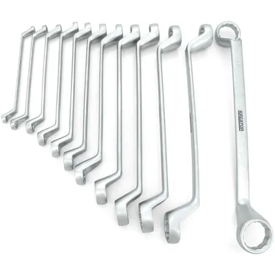 Produktbild von Ringschlüssel Set 12 tlg. 6-32 mm Werkzeugstahl inkl. Wandhalterung