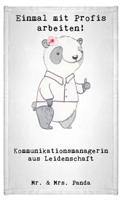 Produktbild von Mr. & Mrs. Panda Handtuch Kommunikationsmanagerin Leidenschaft - Weiß - Geschenk, Klein, Spruch, Lustig, Witzig, Mini-Handtuch, Gästetuch, frottee gästehandtuch, Kleines