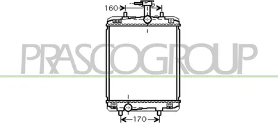 Produktbild von PRASCO CI201R003 Kühler Wasserkühler Motorkühler für TOYOTA AYGO (WNB1, KGB1) für CITROËN C1 (PM, PN) passend für PEUGEOT 107 Schrägheck (PM, PN)