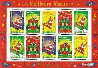 Produktbild von Briefmarken Frankreich 1998 Mi 3343-3347 Kleinbogen (kompl.Ausg.) postfrisch Grußmarken