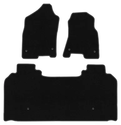 Zdjęcie produktu dla Dywaniki samochodowe welurowe BASIC do: Dodge RAM 1500 (2019-, long) czarne, z mocowaniami
